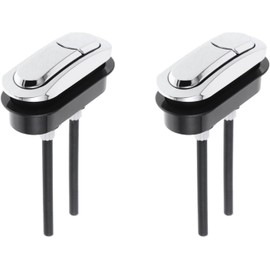 Artibetter Botón De Descarga Para Inodoro Doble Pulsador Ovalado Repuesto De Plástico Abs Anticorrosión Fácil Instalación 2 Piezas 3.77X2.16X3.14In