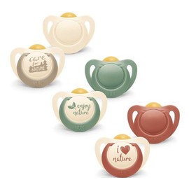 Nuk for Nature Natural Soother with Latex Nipple 6-18 Months in Recyclable Packaging, 2pcs