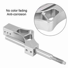 KIMISS Car Aluminium Alloy & Stainless Steel Height-Adjustable Lever Extension for Manual Knob, Silver