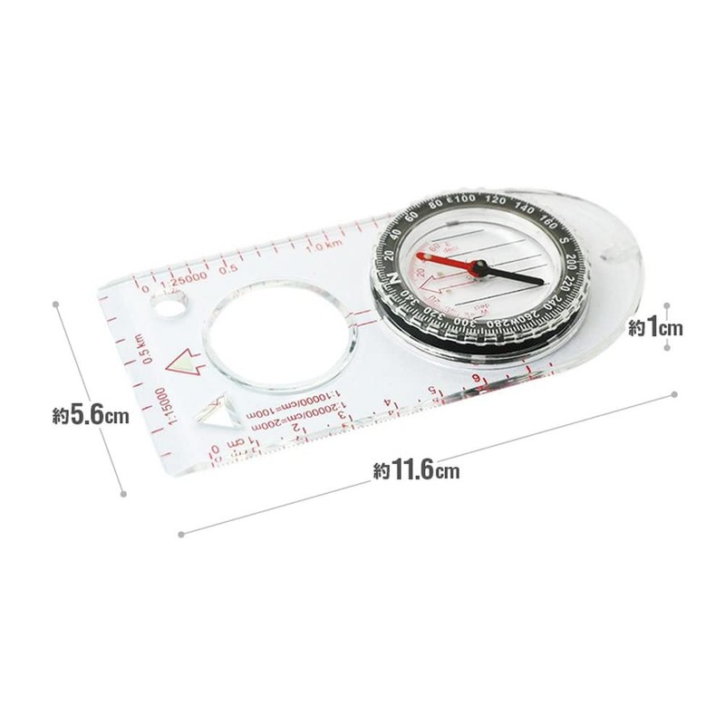 TATUM Mountaineering Compass with Scale Scale Scale Azimuth Magnet Map