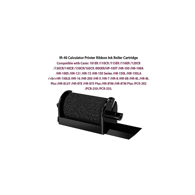 IR-40 Calculator Printer Ribbon Ink Roller Cartridge Compatible for Sharp