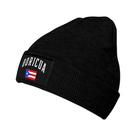 Puerto Rico Flag Puerto Rican Baggy Slouchy Beanie Hat Winter Soft Hats Warm Casual Knit Cap Headwear for Women Men