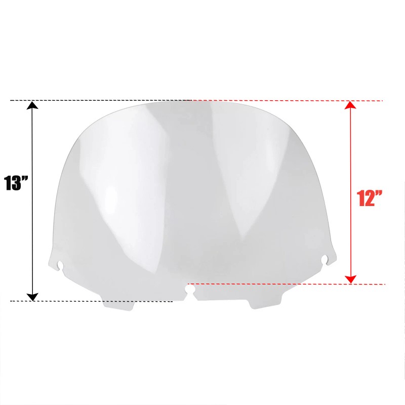 Generic Motor 13" Clear Windshield For Harley Touring Ultra Limited