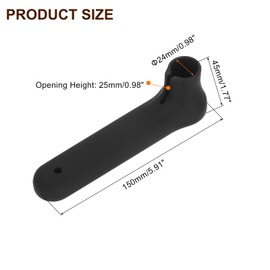 uxcell 2Pcs Silicone Door Handle Covers, Silicone Anti-Static Door Knob Cover Anti-Collision Door Handle Protector for Flat Door Handle Lever, Black