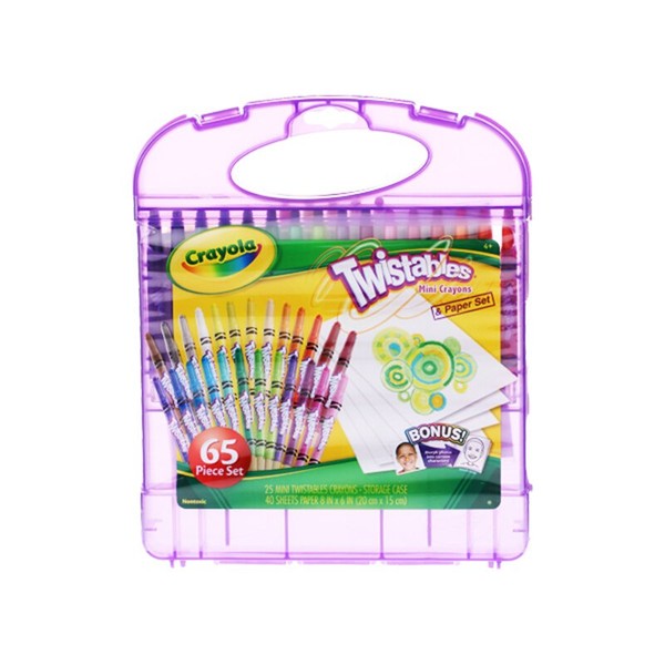 Crayola Mini Twistables Crayons & Paper Set, 65 Pieces, Gift