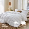 Bedsure White Duvet Cover Queen Size - Soft Double Brushed