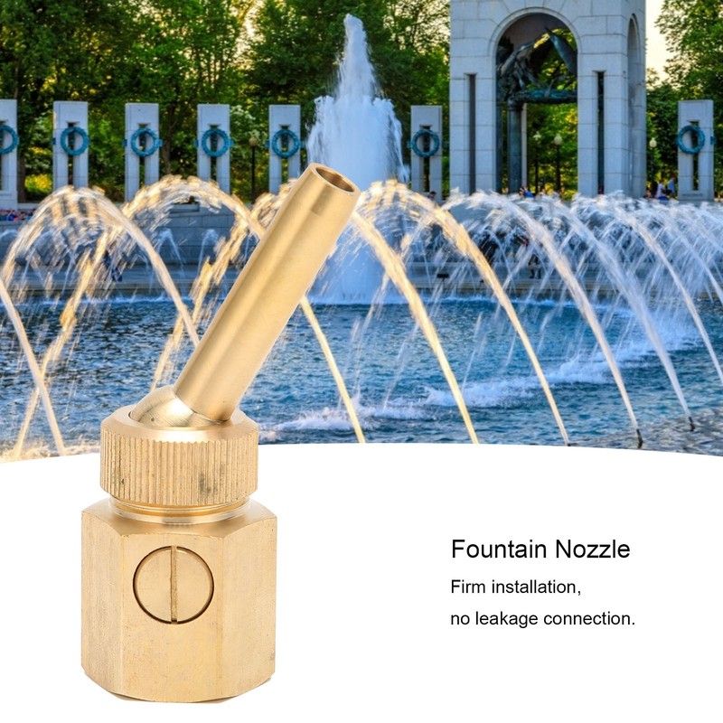 Female Thread Fountain Nozzle Brass Adjustable Water Spray Head with