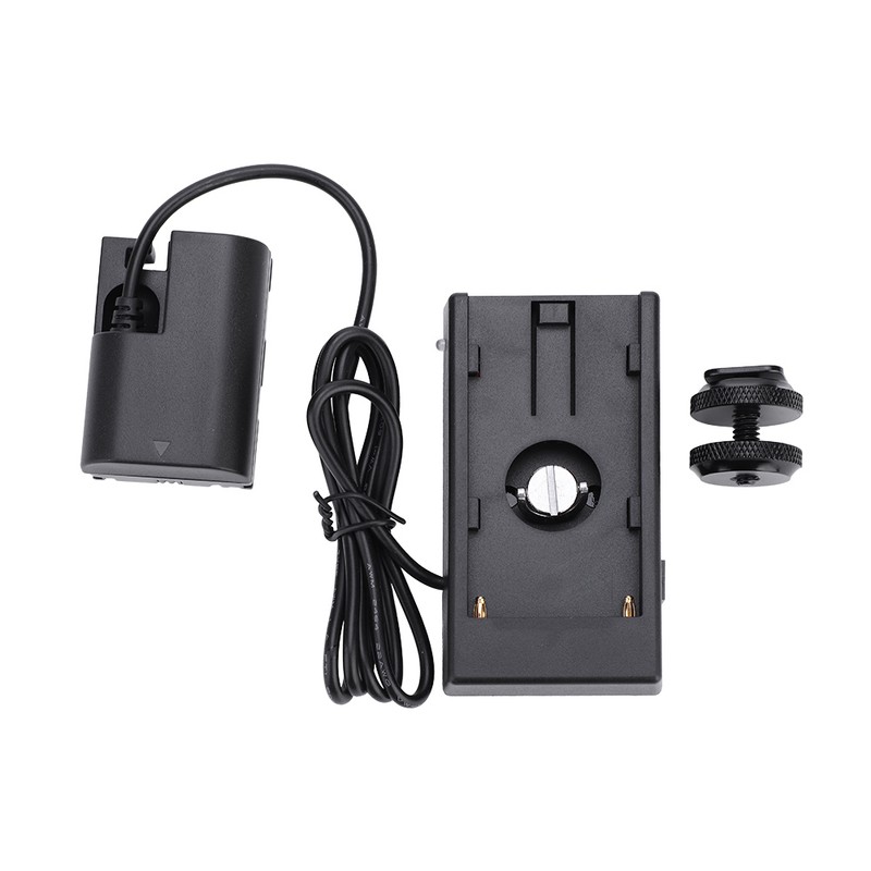 NP-F970 to LP-E6 Dummy Battery Plastic Plate Mount Adapter Cable