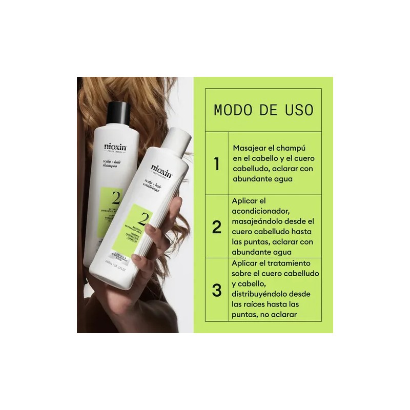 Nioxin Duo Sistema #2 Shampoo Y Acondicionador 300ml Natural