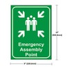 eSplanade Emergency Assembly Point Sign Sticker Decal - Easy to
