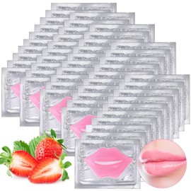 ausurme 25PCS Lip Mask Sheet,Collagen Crystal Lip Masks,Pink Lip Care Pads Mask for Moisturizing Nourishing,Anti-Aging & Anti-Wrinkle,Lip Gel Patches Pads for Dry Lip,Remove Dead Skin