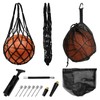 DLBEEM 4 Pcs Single Basketball Bag Mesh Drawstring Volleyball Socce