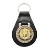 Giftshop UK Allah-Eser Leather Keyring, Black leather and silver metal,