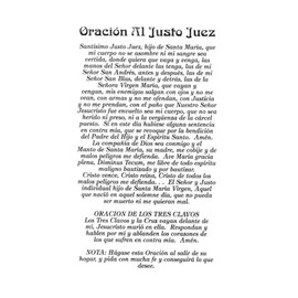 St. Jude Store Oracion Al Justo Juez A - Laminated holy card - Pack of 25