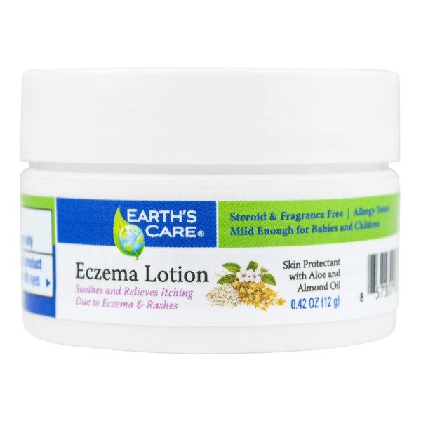 Earth's Care Eczema Lotion, Moisturizing Eczema Relief Cream, Mild Enough for Kids and Babies, Trial Size (0.42 OZ)