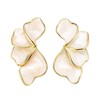 White Flower Earrings for Women Irregular Petal Earrings Floral Statement