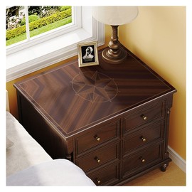 XIXI DECORE Nightstand Cover, Bedside Table Cloth, Side Table Cover (Available for Custom Size)(Wood Grain11, 23Lx16W)