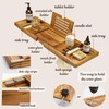 Perfnique Bathtub Tray, Teak Bath Tub Tray, Wood Bath Caddy,