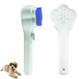 DEEUCHIS Puppy Brush for Small Dogs - Soft Dog Brush for Yorkies, Maltipoos & Shih Tzus - Gentle Grooming Tool for Easy Pet Hair Removal - Compact & Travel-Friendly Design (White)