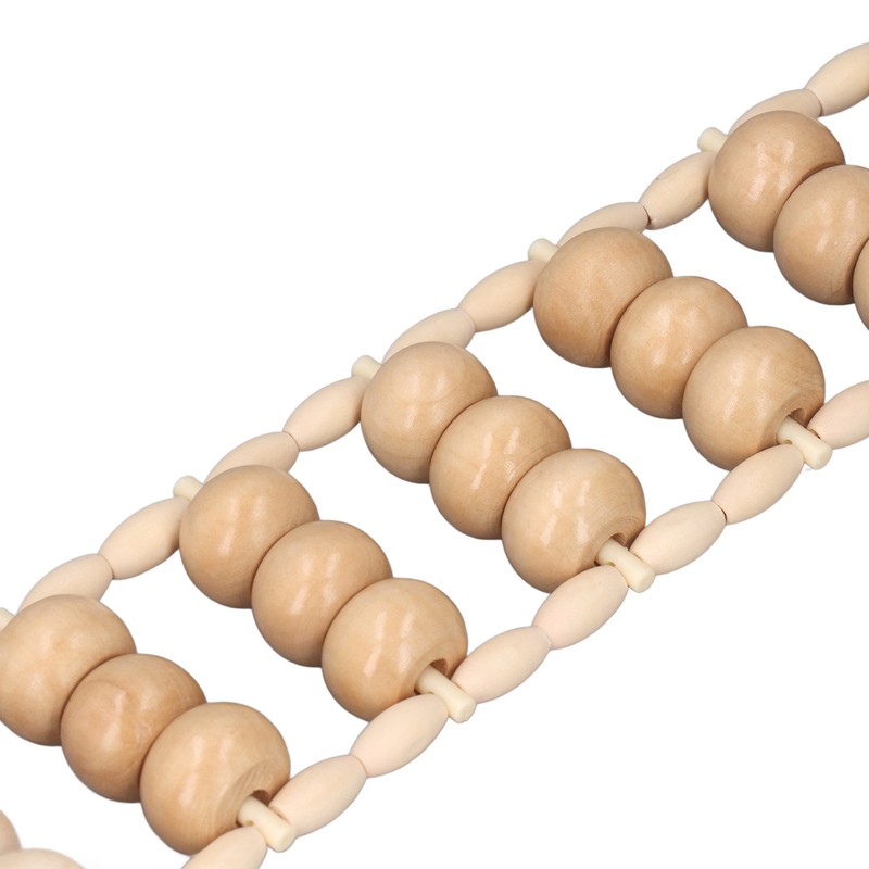 Back Massager Roller Rope Wood Back Roller Massage Manual Relief