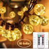 Plugtec String Lights, Festoon Lights, Waterproof String Lights with 8