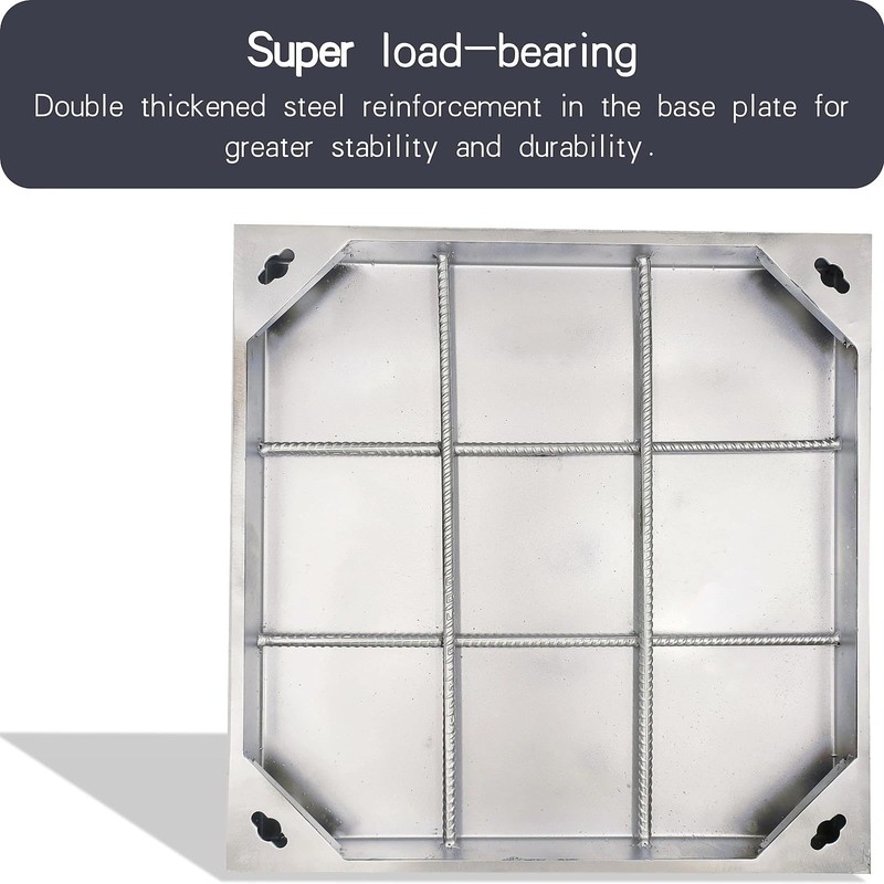 Invisible 201 Stainless Steel Manhole Cover and Frame 24x24 In