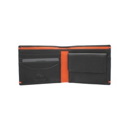Visconti Alpine Collection MONTREUX Leather Wallet RFID Blocking AP62 Black/Orange