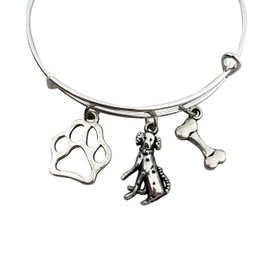 Dalmation Jewelry for Women, Dog Mom gifts Bracelet paw print bone