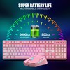 RedThunder K10 Wireless Gaming Keyboard and Mouse Combo, LED Backlit