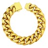 Gold Cuban Link Bracelet for Men Chain Bracelet 14mm 19cm
