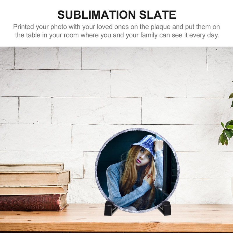 Abaodam Photo Frame Stone Slate Plate Sublimation Photo Slate Sublimation