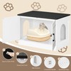 MAHANCRIS Cat Litter Box Enclosure, Hidden Litter Box Furniture with