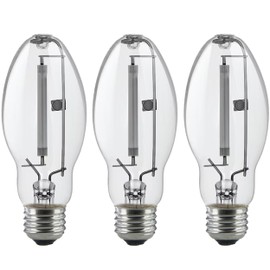 3 Pack LU150/MED 150W High Pressure Sodium Light Bulb ED17 Medium Base Clear Bulb (E26 Base) ANSI Code S55 15000 Lumens 2100K 20000 Hours