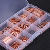 280pcs 12 Sizes Assorted Solid Copper Crush Washers Seal Flat