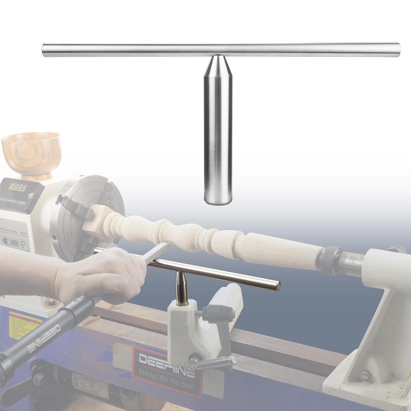 DEEFIINE 305 mm Lathe Tool Rest 25 mm Post Stainless