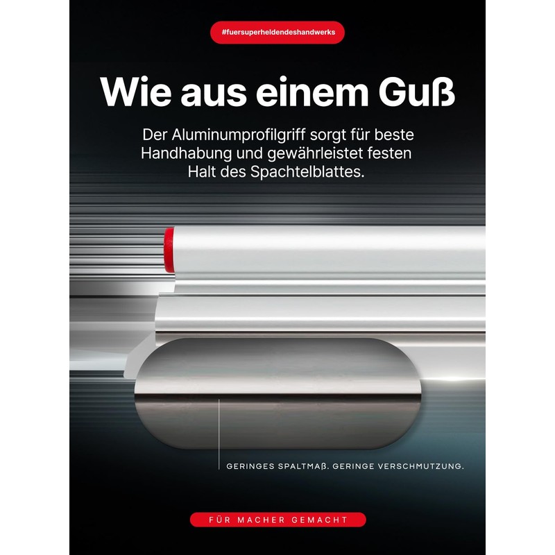 STEINBURG - "Surface Spatula Al" Aluminium Spatula 150 mm with
