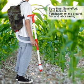 25 Pound Professional Handheld Bag Seed Spreader with Bag, Enclosed Gears, Rear Baffle, Adjustable Shoulder Strap, Red, 1.0 Count Fertilizing Tool, Bag, Ground