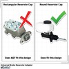 Agm-Products AGM-BPB-CUNV: Brake Reservoir Cap - Universal Adapter Kit, Black