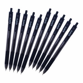 CLARO Trion Grip RT Retractable Ballpoint Pens, BLACK, Fine Point (0.7mm), Pack of 50, Smooth Ball Pens, Perfect for School Office Home Everyday Use