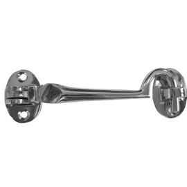 Keypak Wire Cabin Hook Traditional Style Door Gate Security Hardware Wooden Gates Latch Door Lock Hook Lock, (Polished Chrome, (L)75mm)