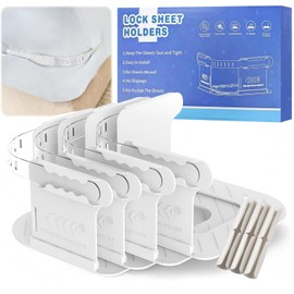 Oppingster Bed Sheet Holder, Invisible Non-Slip Straps, Bed Sheet Straps for All Mattresses, Fitted Sheet Holder with Closure Strap, Bed Sheet Holder