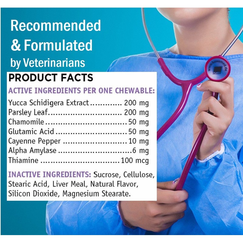 Vet Worthy Stop Stool Ingestion Liver Flavored Chewables for Dogs