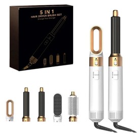 Hair Dryer Styler Kit Professional Hot Airbrush Curling Iron Straightener for Straightening, UK Plug, 1. White A. Eu Plug, 1 Piece / 헤어 드라이어 스타일러 키트 전문가용 핫 에어 브러시 컬링 아이언 스트레이트너 스트레이트닝용, 영국 플러그, 1. White  A. Eu 플러그, 1개