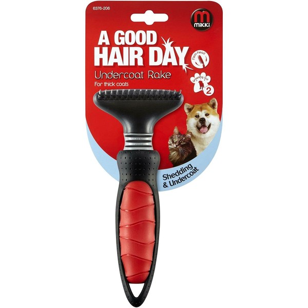 Mikki Dog, Puppy Grooming Undercoat Rake - Dematting Tool Removes