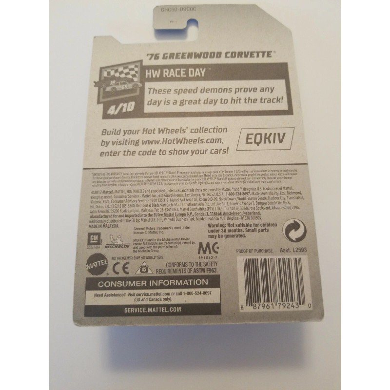 Hot Wheels '76 Greenwood Corvette 4/10. 34/250