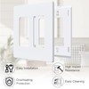 Amerisense Outlet Cover, Screwless Decorator Wall Plate, Light switch Power