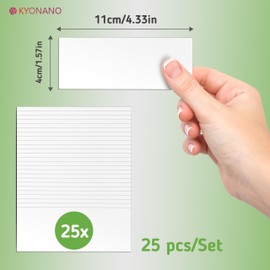 BIROYAL 25 PCS Blank Magnetic Name Tags - 11×4 cm Magnetic Labels Dry Erase for Metal Shelving and Whiteboards - Reusable Sticky Labels - Blank Write On Magnets with Marker