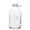 The Dairy Shoppe Glass Milk Bottle, Heavy Glass with 48mm