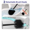 DOWRY Stainless Steel Freestanding Toilet Bowl Brush and Holder with