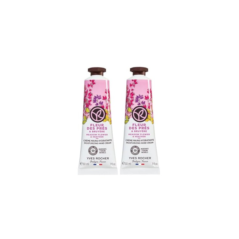 Yves Rocher, Crema para Manos Humectante, Flor Silvestre/Brezo, 30 ml,